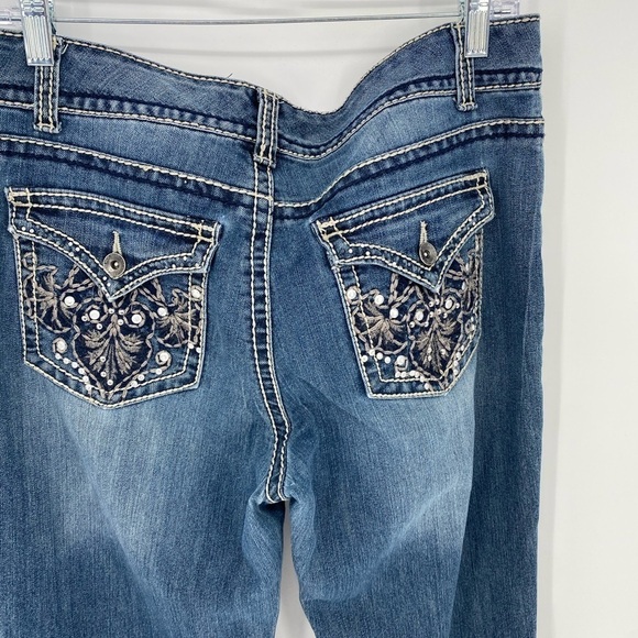 Nine West Annette bell bottom bootcut denim jeans 8/28 - Picture 2 of 7